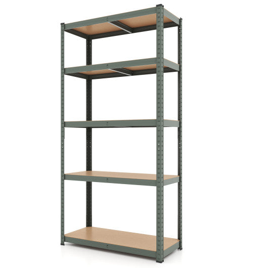 5-Tier Heavy Duty Metal Shelving Unit with 2000 LBS Total Load Capacity-Gray