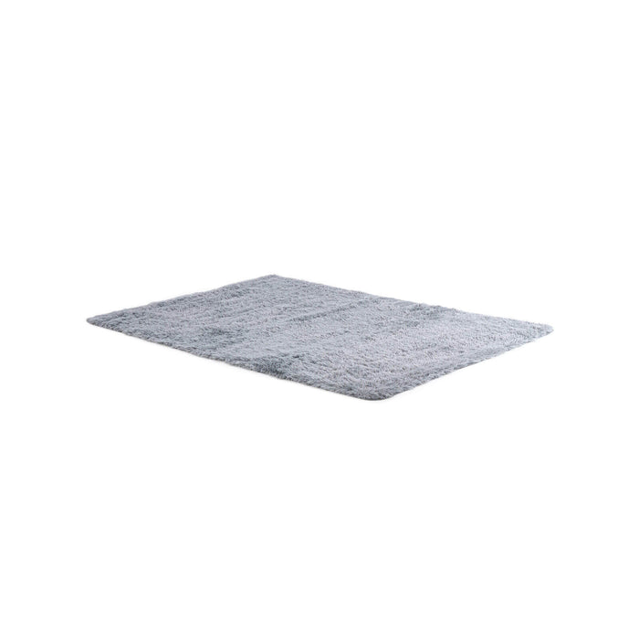 5 x 7 Feet Modern Rectangular Soft Shag Area Rug for Living Room Bedroom-Light Gray