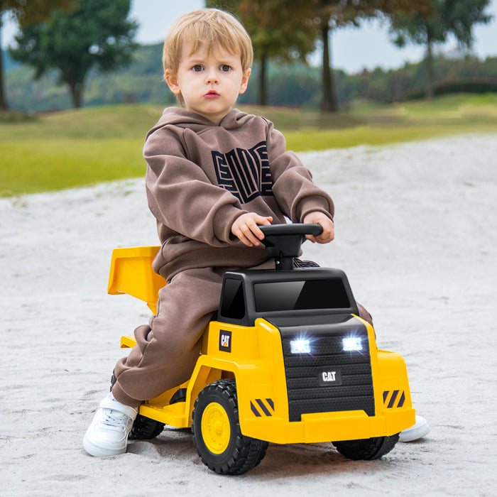 6V Electric Licensed Caterpillar Construction Vehicle with One-Button Start-Yellow