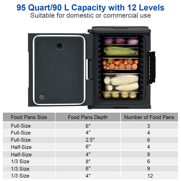 End Loading Insulated Food Pan Carrier Hot and Cold