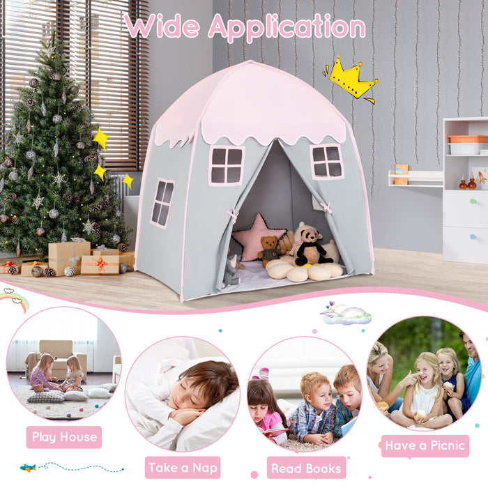 Portable Indoor Kids Play Castle Tent-Pink