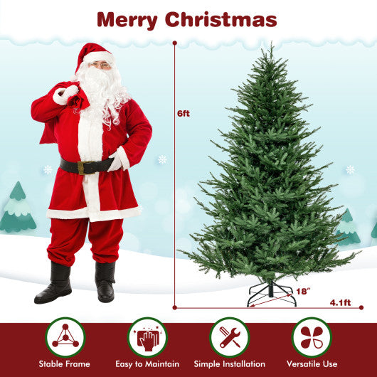 Pre-lit Christmas Tree with 280 Warm White LED Lights and 8 Lighting Modes-6ft