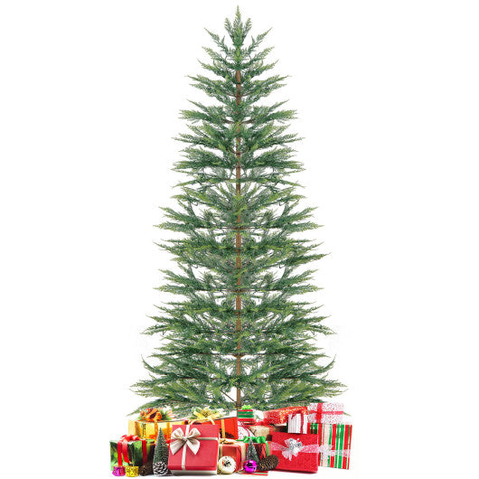 6.5/7.5 Feet Artificial Cypress Christmas Tree Pre-lit Hinged-7.5 ft