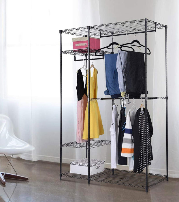 Portable Steel Closet Hanger Storage Rack Organizer