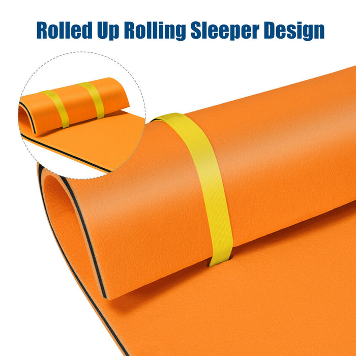 3-layer Tear-resistant Relaxing Foam Floating Pad-Orange