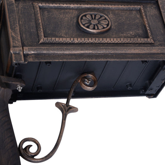 Bronze Classic Decorative Cast Aluminum Mail Box Postal Box