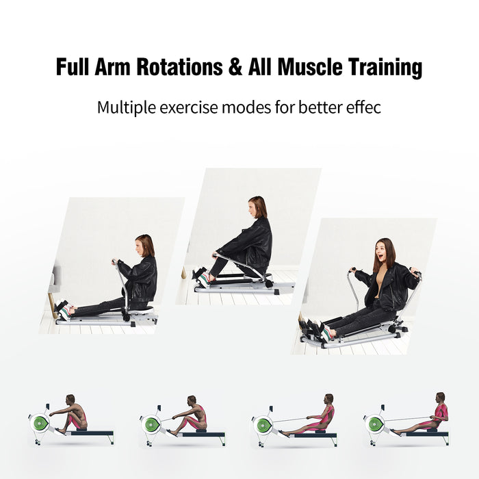 Exercise Adjustable Double Hydraulic Resistance Rowing Machine