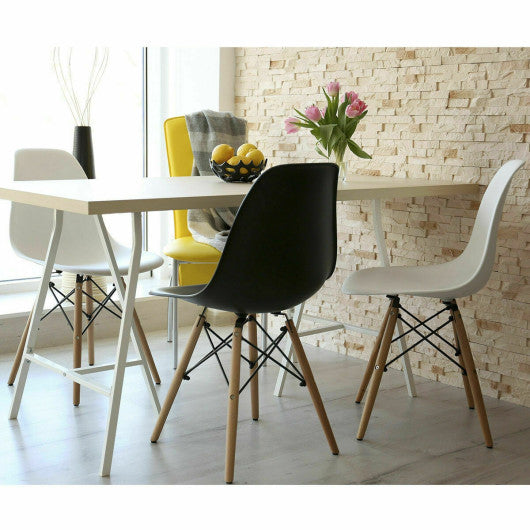 Set of 2 Mid-Century Modern DSW Dining Side Chair-White