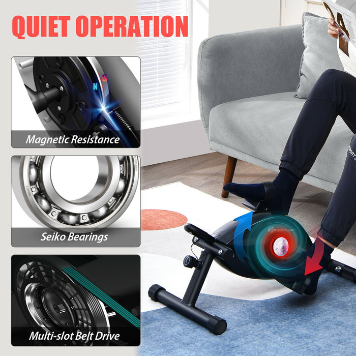 Portable Under Desk Bike Pedal Exerciser with Adjustable Magnetic Resistance