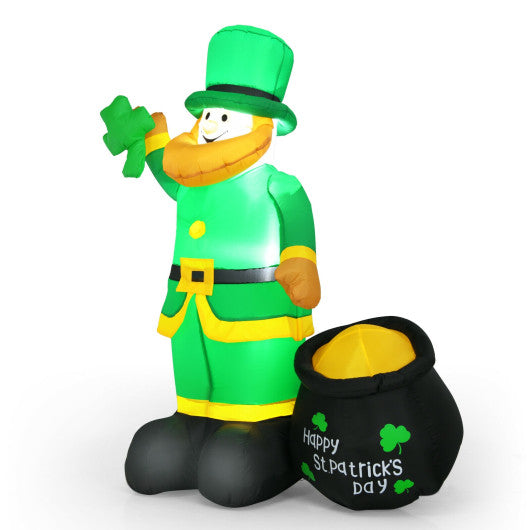 Patrickâ€™s Day Inflatable Leprechaun for for Yard and Lawn-6 ft