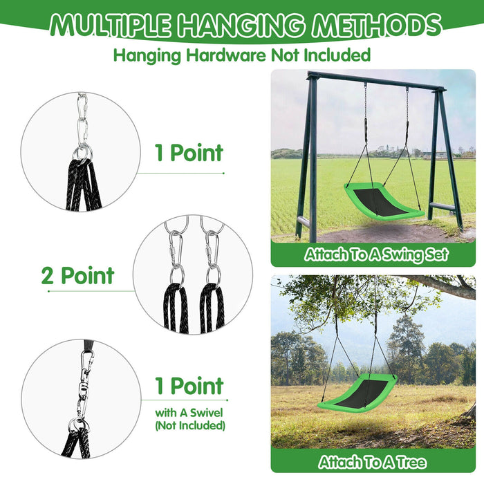 60 Inch Platform Tree Swing 700 lbs for Kids and Adults-Green