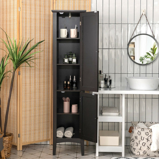 Freestanding Bathroom Storage Cabinet for Kitchen and Living Room-Black