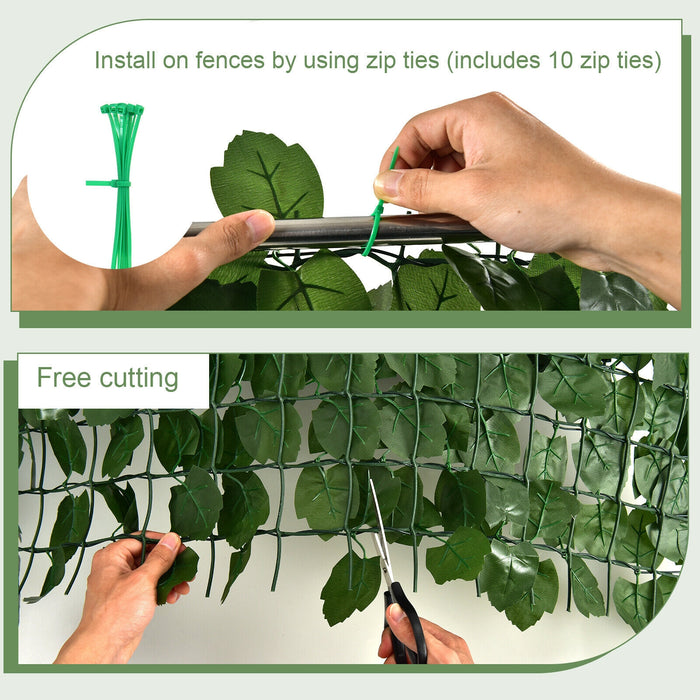 4 Pieces 118 x 39 Inch Artificial Ivy Privacy Fence Screen for Fence Decor