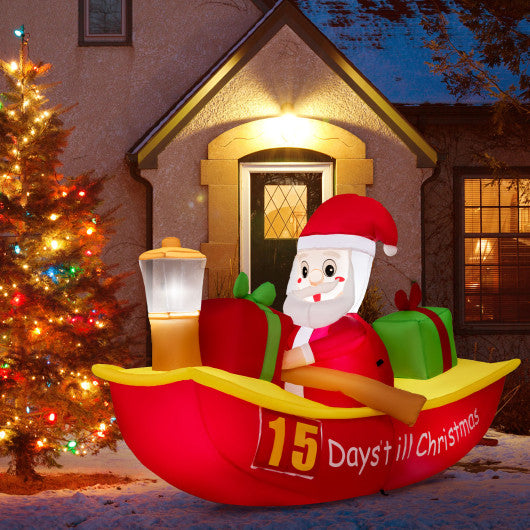 7 Feet Long Christmas Inflatables with Navigation Light