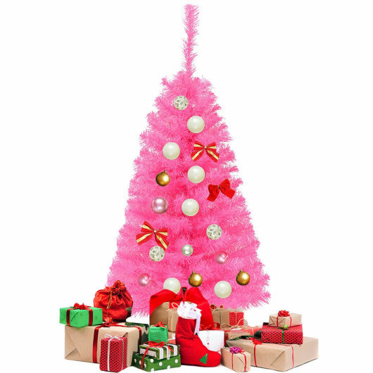 3 ft Premium Artificial Christmas Mini Tree with Stand-Pink