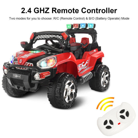 12 V Kids Ride-On SUV Car with Remote Control LED Lights