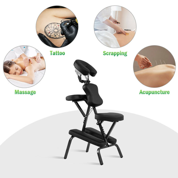 PU Leather Pad Travel Massage Chair with Carrying Bag