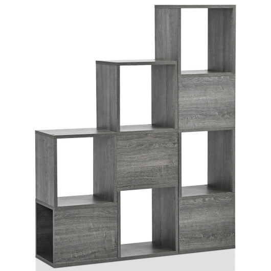 Freestanding Display Shelf for Living Room-Gray