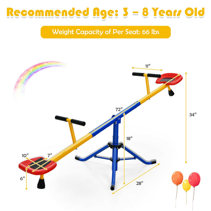 360Â°Rotation Kids Seesaw Swivel Teeter Totter Playground Equipment