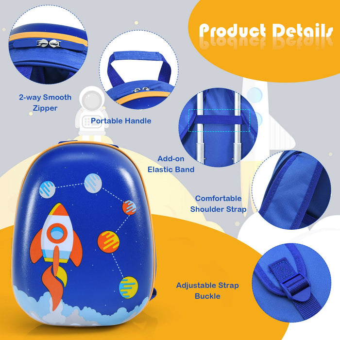 2 Pieces Kids Luggage Sets with Backpack and Suitcase for Travel