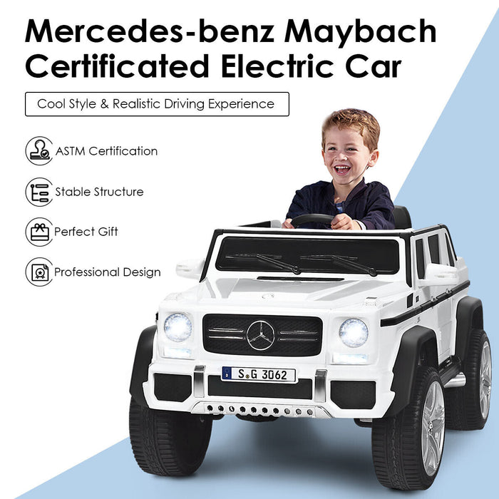 12V Licensed Mercedes-Benz Kids Ride On Car-White