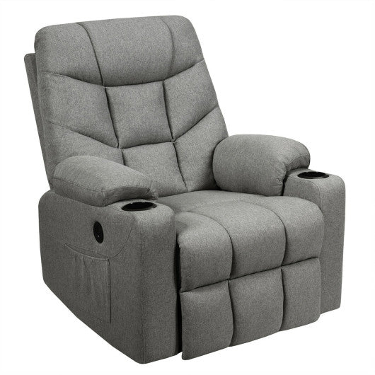 Electric Power Lift Recliner Massage Sofa-Light Gray