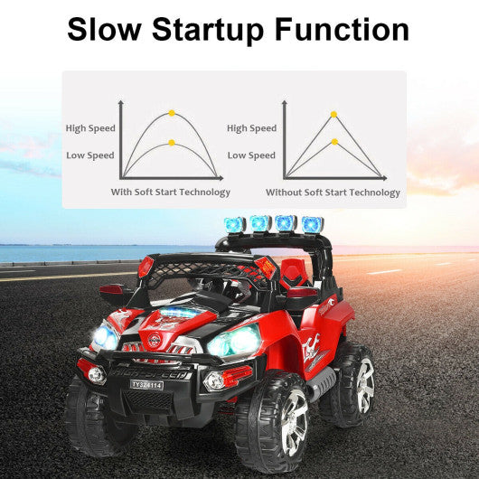 12 V Kids Ride-On SUV Car with Remote Control LED Lights