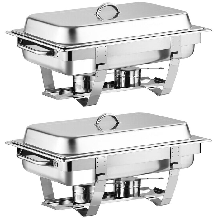 2 Packs Stainless Steel Full-Size Chafing Dish