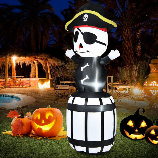 8 Feet Halloween Inflatable Pirate Barrel