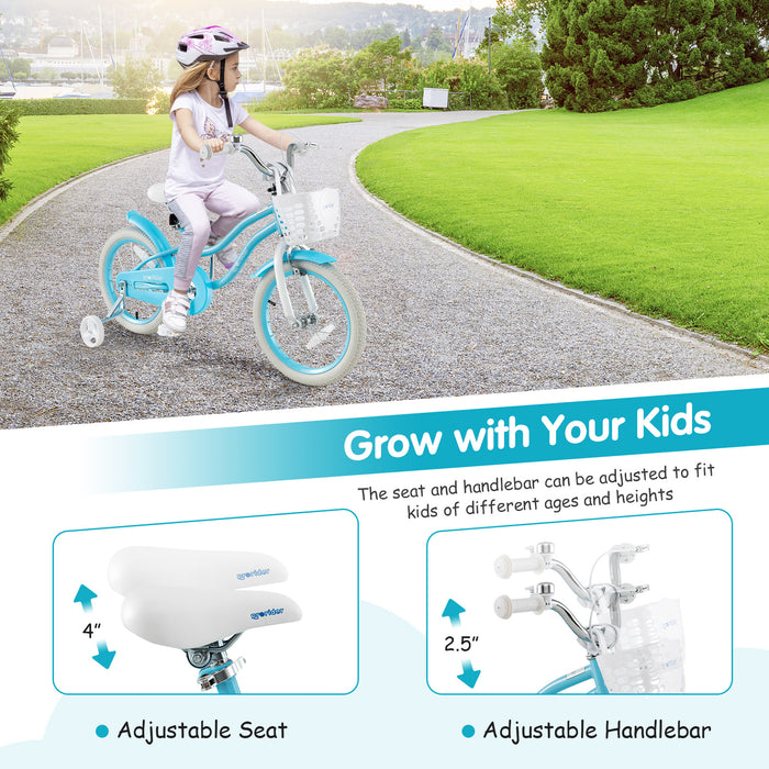 14/16/18 Inch Kids Bike with Dual Brakes and Adjustable Seat-16 inches