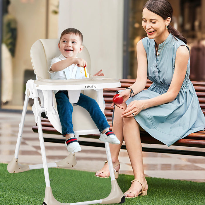 3-In-1 Convertible Baby High Chair for Baby and Toddler-Beige