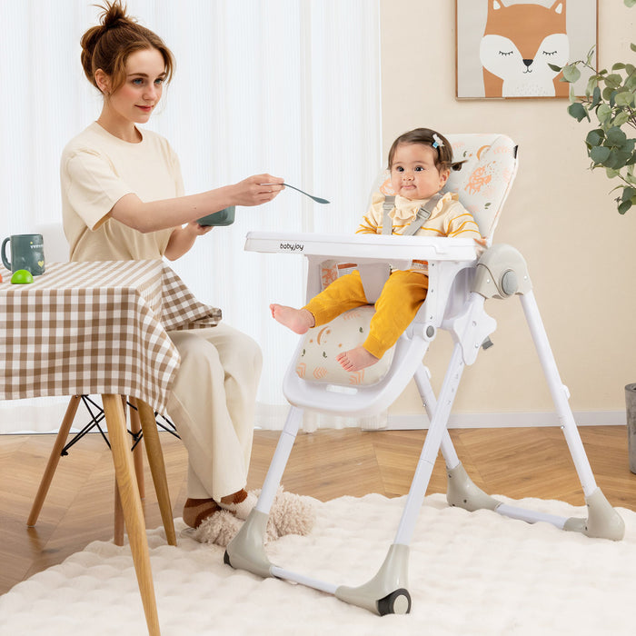 3-In-1 Convertible Baby High Chair for Toddlers-Beige