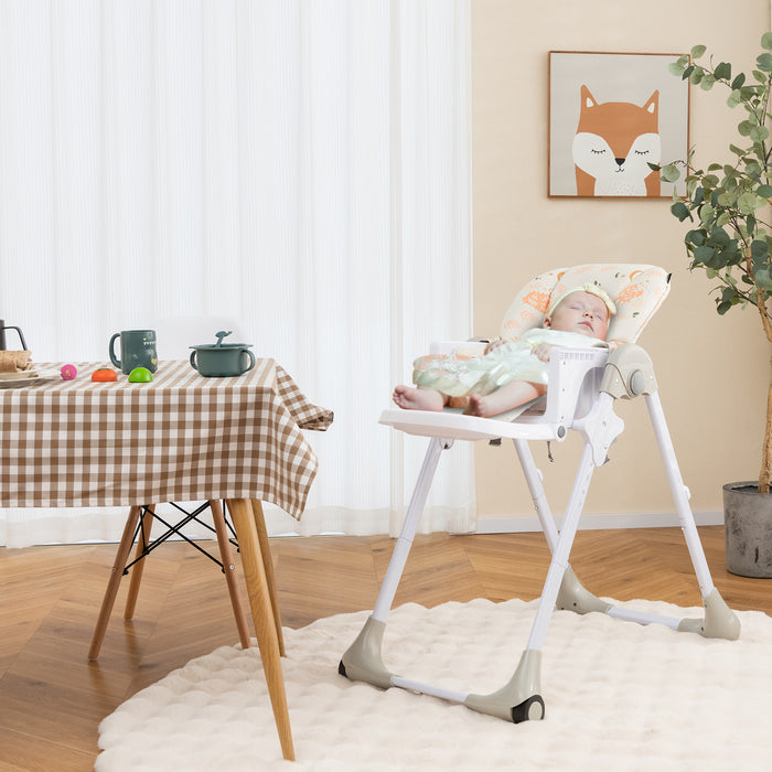 3-In-1 Convertible Baby High Chair for Toddlers-Beige