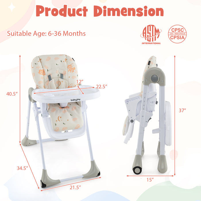 3-In-1 Convertible Baby High Chair for Toddlers-Beige