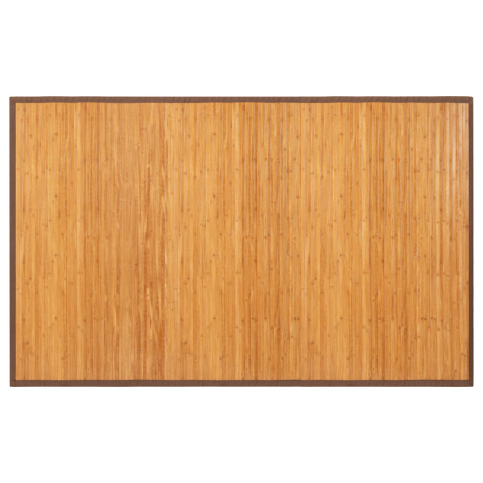 5 x 8 Feet Bamboo Floor Mat with Anti-Slip Backing for Living Room Bedroom