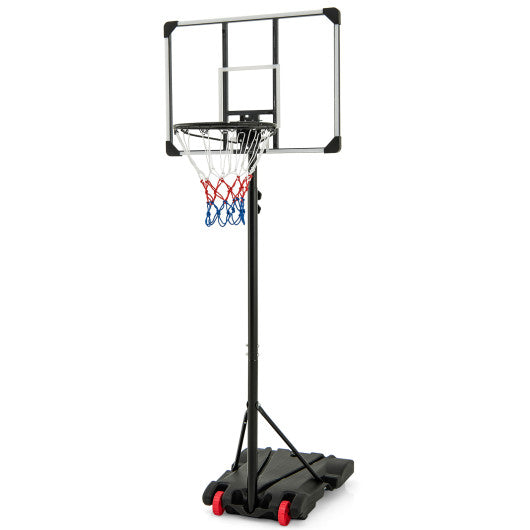 5.8-6.8 FT Basketball Hoop Height Adjustable Basketball System with Wheels and Fillable Base