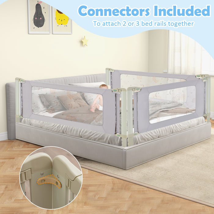 Vertical Lifting Bed Rail for Toddlers with Double Lock-70 inch