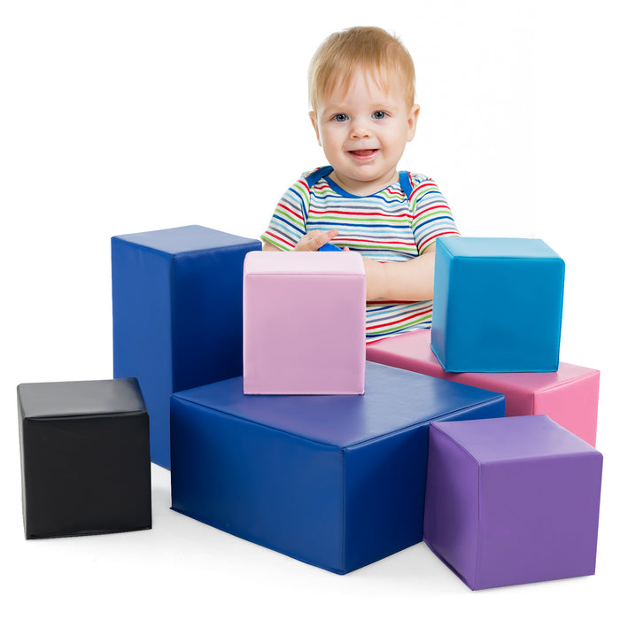 7-Piece Big Foam Building Blocks for Toddlers and Kids-Colorful