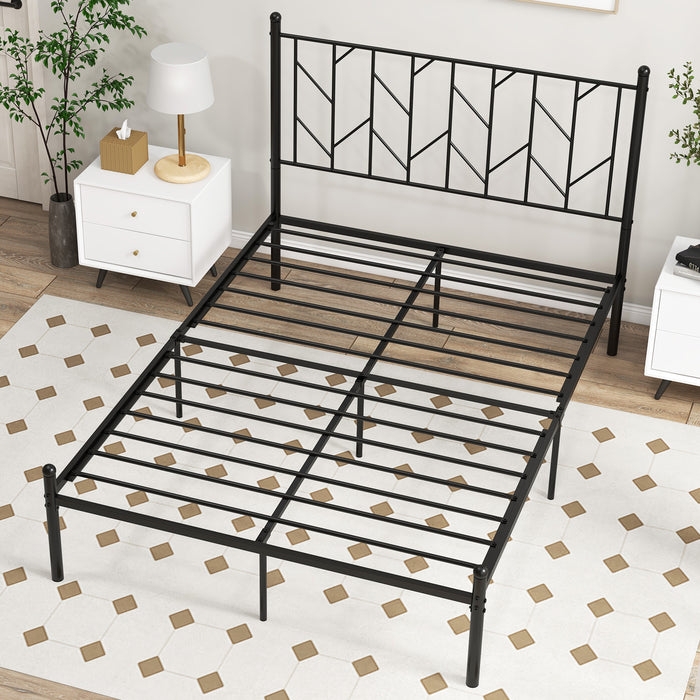 Twin/Full/Queen Size Platform Bed Frame with Sturdy Metal Slat Support-Full Size