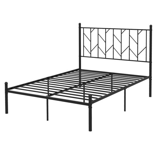 Twin/Full/Queen Size Platform Bed Frame with Sturdy Metal Slat Support-Full Size