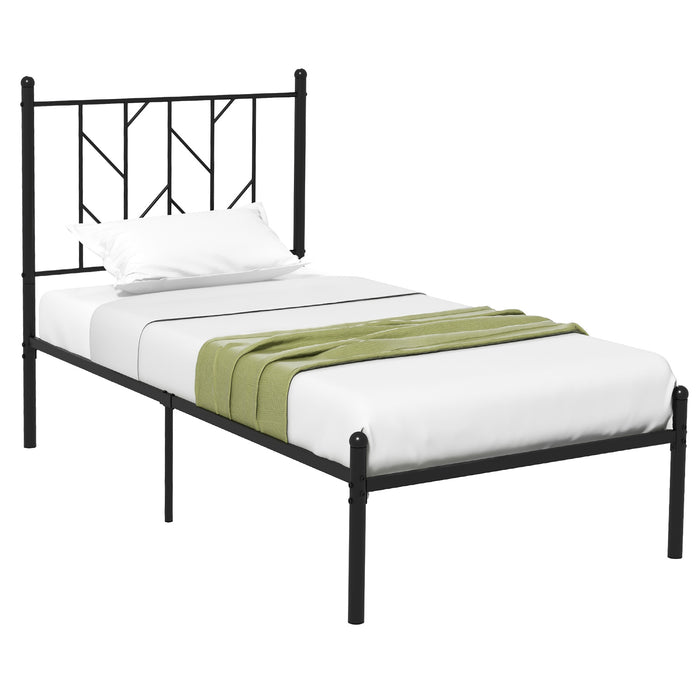 Twin/Full/Queen Size Platform Bed Frame with Sturdy Metal Slat Support-Twin Size