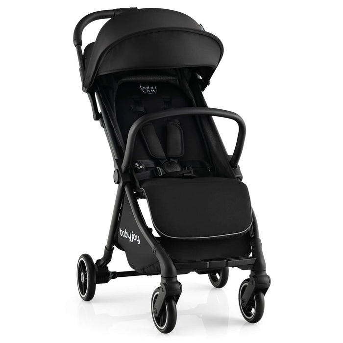 One-Hand Folding Portable Lightweight Baby Stroller with Aluminum Frame-Black