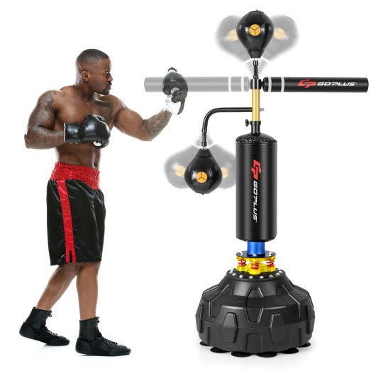 Boxing Speed Trainer Freestanding Fillable 360Â° Spinning Bar Adjustable Height