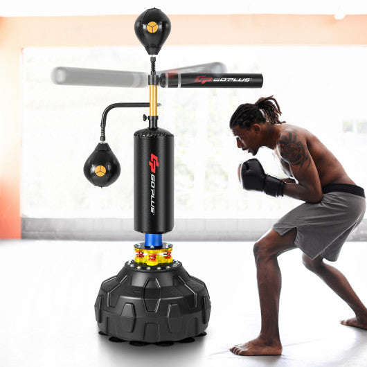 Boxing Speed Trainer Freestanding Fillable 360Â° Spinning Bar Adjustable Height