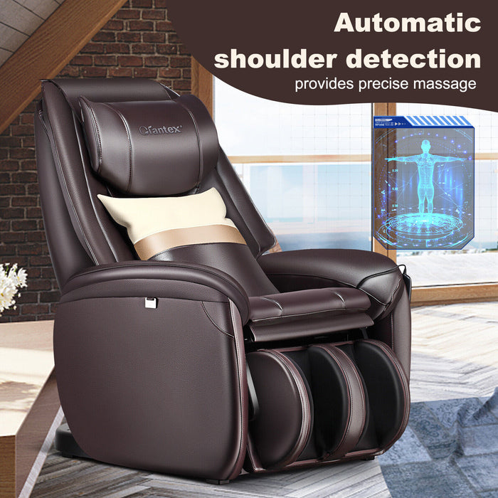 Soothe 26 - Full Body Zero Gravity Massage Chair with Pillow-Brown