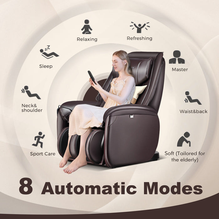 Soothe 26 - Full Body Zero Gravity Massage Chair with Pillow-Brown