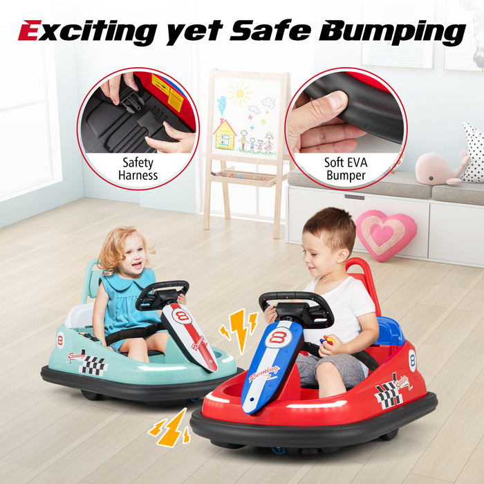 6V kids Ride-on Bumper Car with 360Â° Spinning and Dual Motors-Red