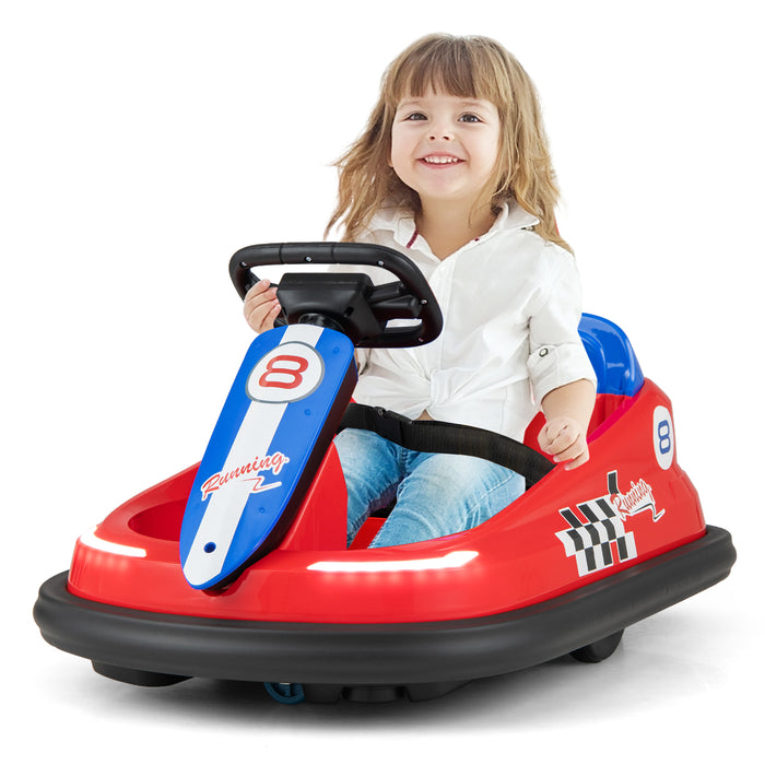 6V kids Ride-on Bumper Car with 360Â° Spinning and Dual Motors-Red