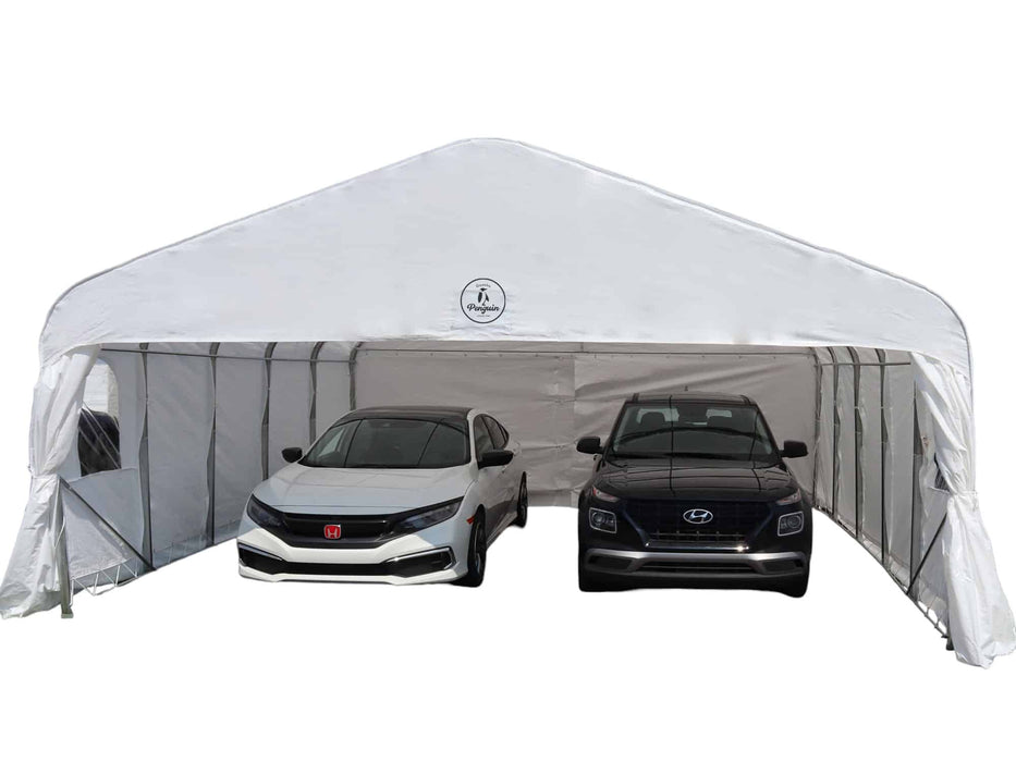 Deluxe Double Car Shelter, 18' X 20' / 20' X 20'