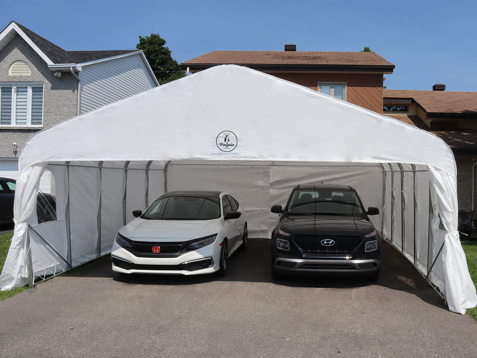 Deluxe Double Car Shelter, 18' X 20' / 20' X 20'